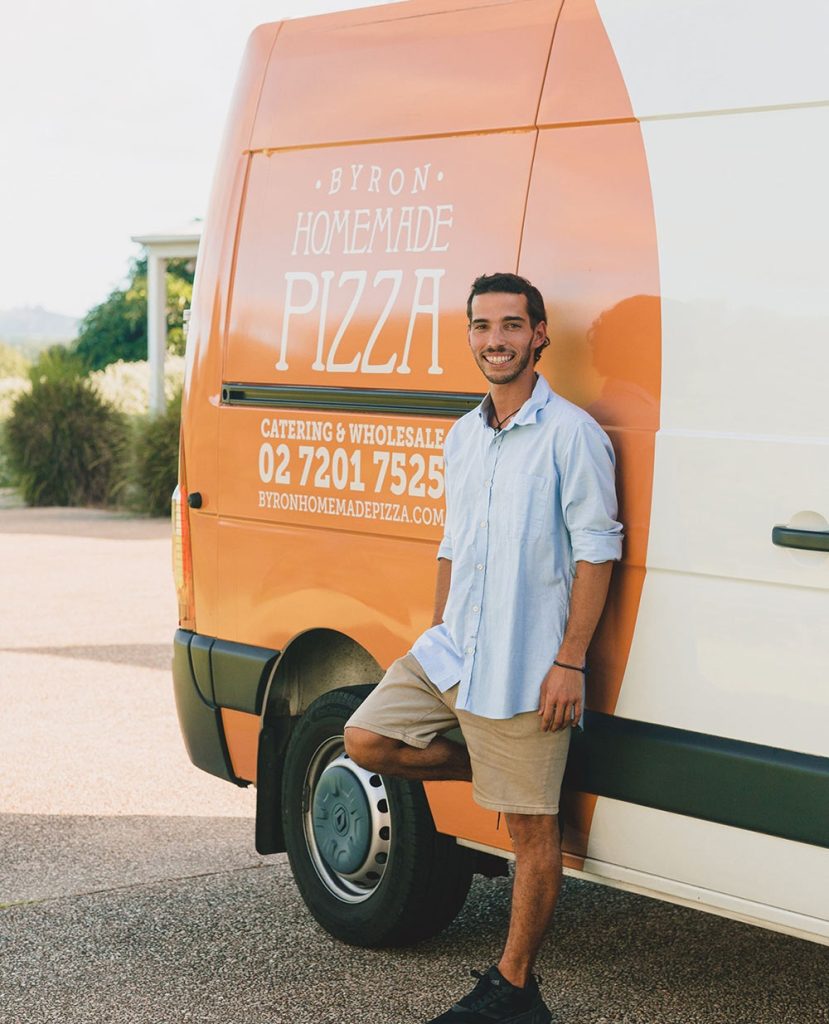 Mobile pizza catering Byron Bay hinterland wedding