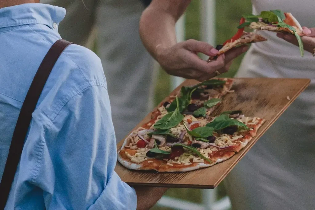 byron homemade pizza mushroom stove baked